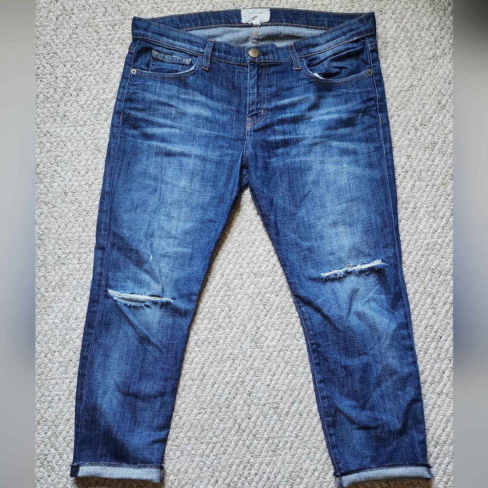 CURRENT ELLIOTT CROPPED ROLLAR WILDCARD DESTROY SIZE 30